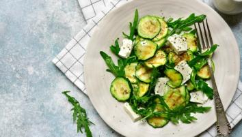 Courgette and feta salad