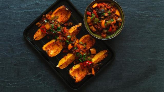 Galician stew with roasted butternut squash