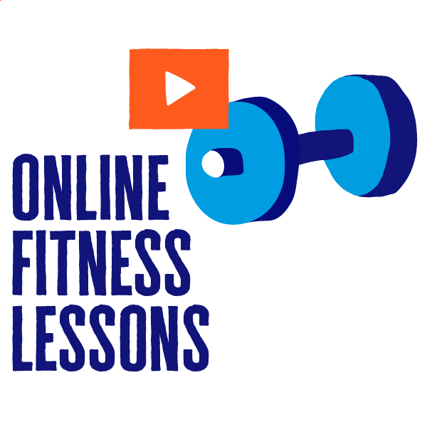 An icon of online fitness lessons to show how to get active 