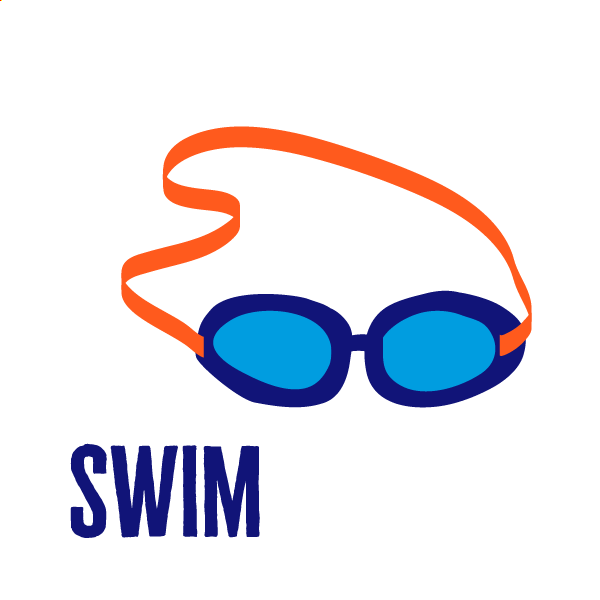 An icon of swimming to show how to get active 